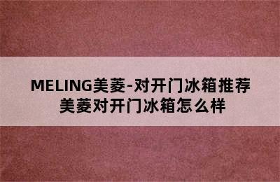 MELING美菱-对开门冰箱推荐 美菱对开门冰箱怎么样